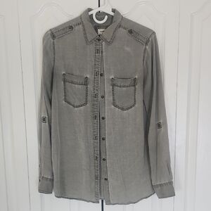 Express Boyfriend Button-Up Shirt